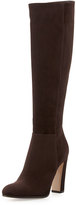 Thumbnail for your product : Gianvito Rossi Suede Knee Boot, Dark Brown
