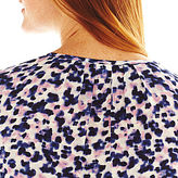 Thumbnail for your product : Liz Claiborne Long-Sleeve Tie-Neck Blouse - Talls