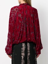 Thumbnail for your product : Ann Demeulemeester Floral-Jacquard Long-Sleeved Shirt