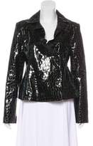 Thumbnail for your product : Emporio Armani Embossed Leather Jacket