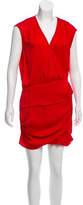 Thumbnail for your product : IRO Ruched-Trimmed Mini Dress Red Ruched-Trimmed Mini Dress