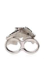Thumbnail for your product : Alexander McQueen Ivy Swarovski Crystal Double Finger Ring