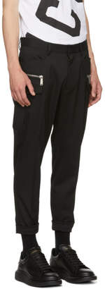 DSQUARED2 Black Wool Hockey Fit Trousers