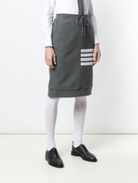 Thumbnail for your product : Thom Browne 4-Bar stripe sack skirt
