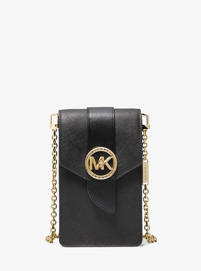 MICHAEL Michael Kors Small Saffiano Leather Smartphone Crossbody Bag ...