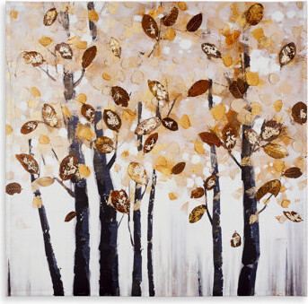 East Urban Home Texturized Leaves Trees Tablecloth | Indoor/Outdoor Home Decor