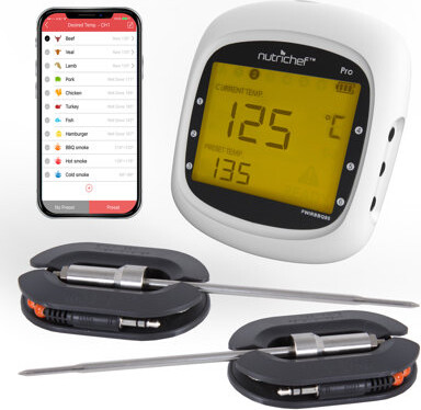 Nutrichef Bluetooth Wireless Digital Thermometer