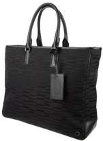 Thumbnail for your product : Montblanc Leather-Trimmed Woven Tote