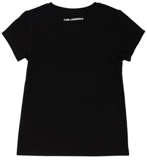 Karl Lagerfeld Paris print cotton jersey blend t-shirt