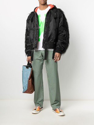 Walter Van Beirendonck Pre-Owned Royal check straight-leg trousers