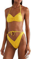 Thumbnail for your product : Norma Kamali Butterfly Ruched Halterneck Bikini