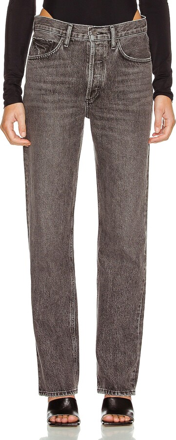 AGOLDE Lana Mid Rise Vintage Straight in Grey