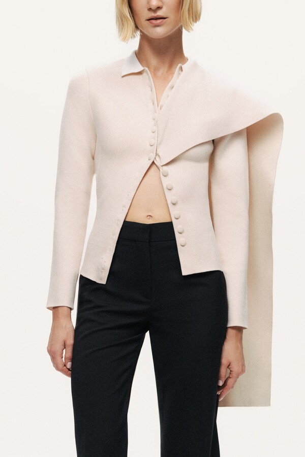 Nocturne Asymmetric Cape Knit Cardigan