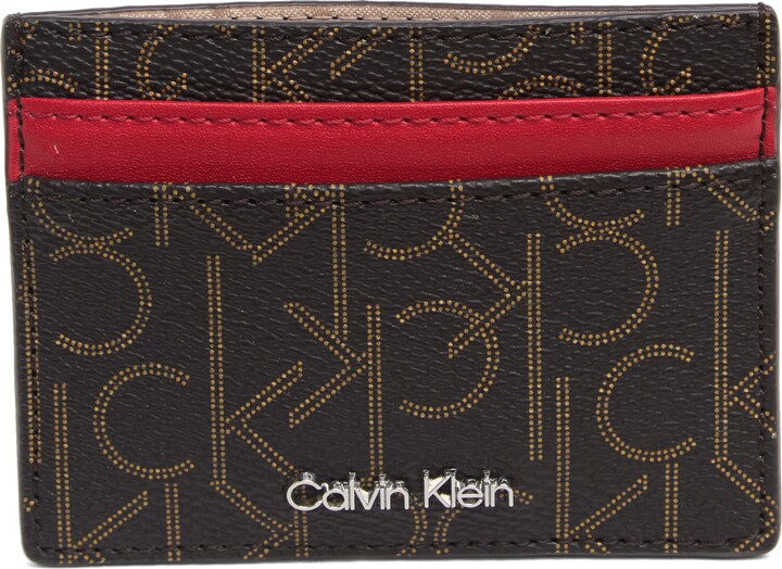 Calvin Klein Pindot Logo Card Case ShopStyle