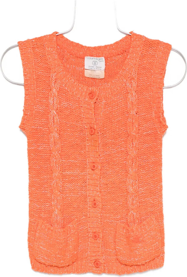 Courrèges Pre-Owned 1970s Cable-Knit Sleeveless Top