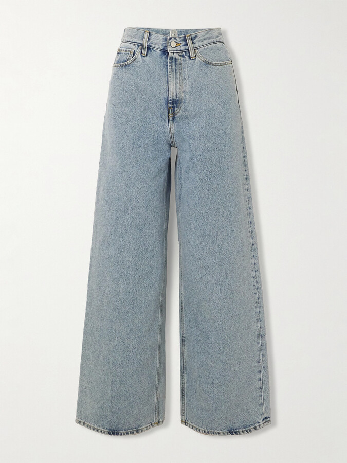 TOTEME - High-rise Wide-leg Organic Jeans - Blue