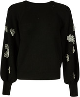 Thumbnail for your product : RED Valentino Floral Sleeve Jumper