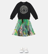 Thumbnail for your product : Versace Children Embellished cotton-jersey sweatshirt