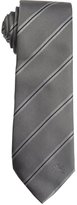 Thumbnail for your product : Burberry steel grey silk striped pattern tie