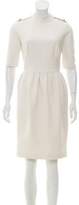 Thumbnail for your product : Burberry Mid-Sleeve Knee- Length Dress White Mid-Sleeve Knee- Length Dress