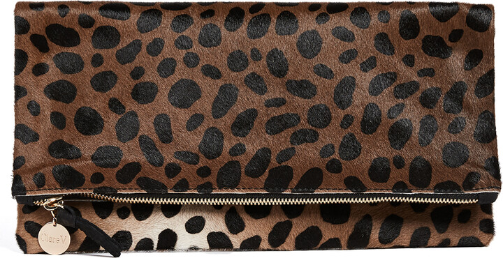 Clare Vivier Clare V Leopard Flat Haircalf Clutch, $245, shopbop.com