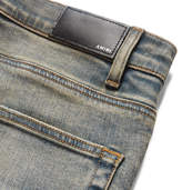 Thumbnail for your product : Amiri Mx1 Skinny-Fit Rib-Panelled Distressed Stretch-Denim Jeans
