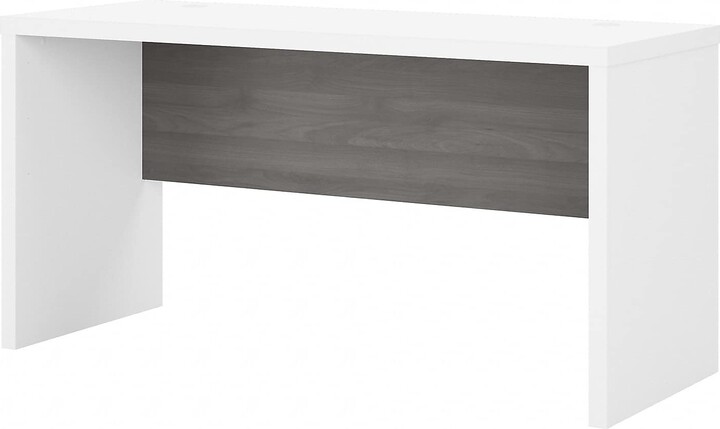 Bush Furniture Credenza Office Table with Wire Management | Echo Collection Computer Desk for Home Office with Quick-to-Assemble Hardware | 60Wx24Lx30H