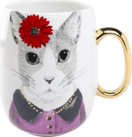 Grace's Tea Ware Hipster Animal Cat Mug 26-Ounce