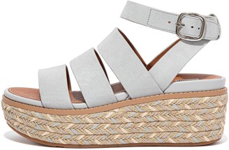 FitFlop Eloise Espadrille Suede Wedge Sandals - ShopStyle