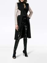 Thumbnail for your product : Alexander McQueen multi fabric check wool silk blend coat