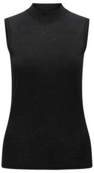 BOSS Wool Sleeveless Sweater Top Foebe XL Black