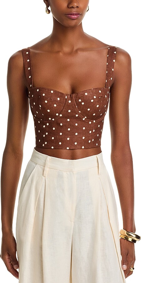 Cara Cara Claudine Linen Bustier Top