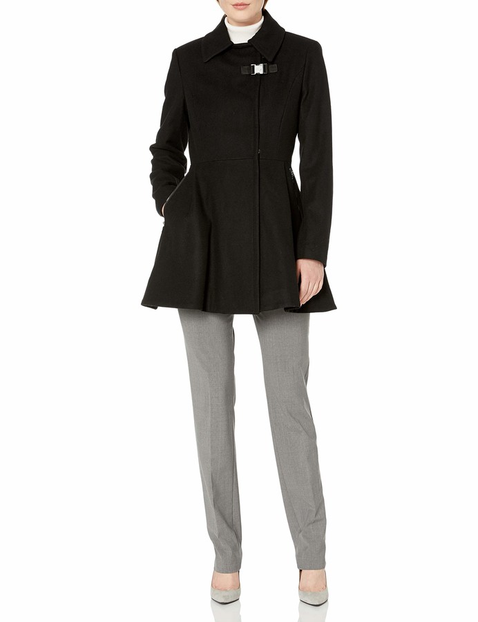 Calvin Klein Women's Asymmetrical Jacket W/Zip Closure and Zipper