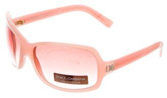 Dolce & Gabbana Logo-Embellished Rectangular Sunglasses