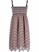 Thumbnail for your product : M Missoni Metallic Zigzag Stripe-Knit Mini Dress