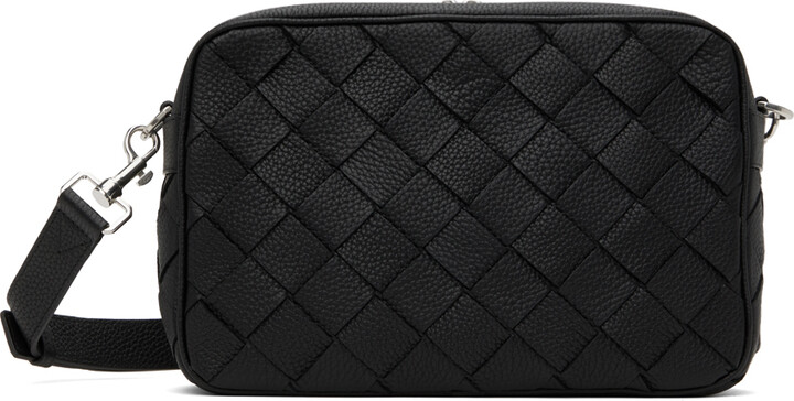 Bottega Veneta Black Medium Intrecciato Camera Bag