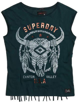Superdry Savanna Fringe Skull T-shirt