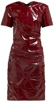 Thumbnail for your product : No.21 Ruched Tie-back Glossed Poplin Dress - Burgundy