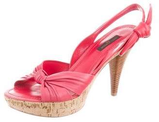 Louis Vuitton Slingback Platform Sandals Pink Slingback Platform Sandals