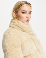 Thumbnail for your product : Brave Soul paloma soft puffer coat in cream