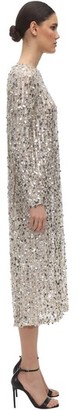 In The Mood For Love Sequined Round Neck Midi Dress