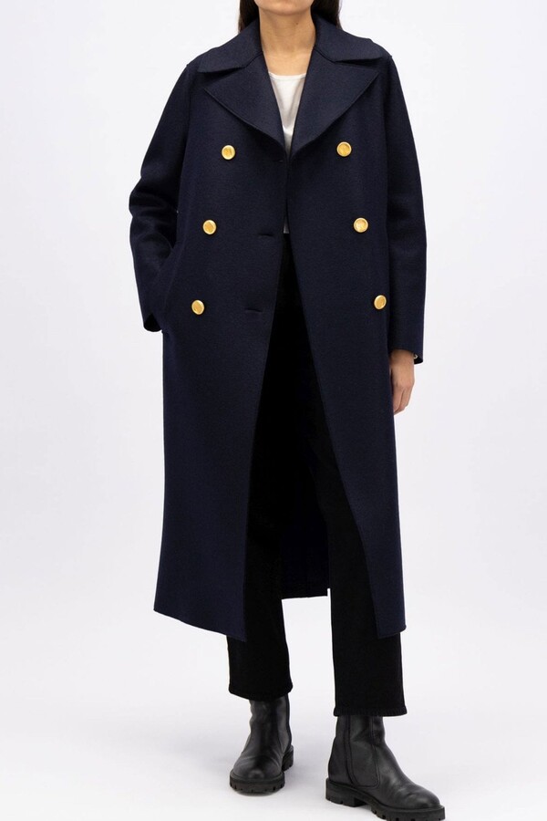 long navy coat