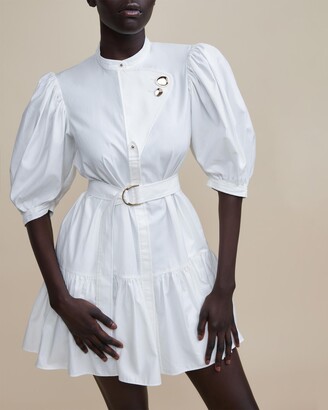 Acler Women's White Mini Dresses - Byrne Dress