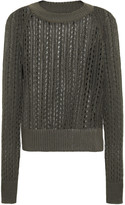 Thumbnail for your product : Equipment Open-knit Cotton-blend Sweater