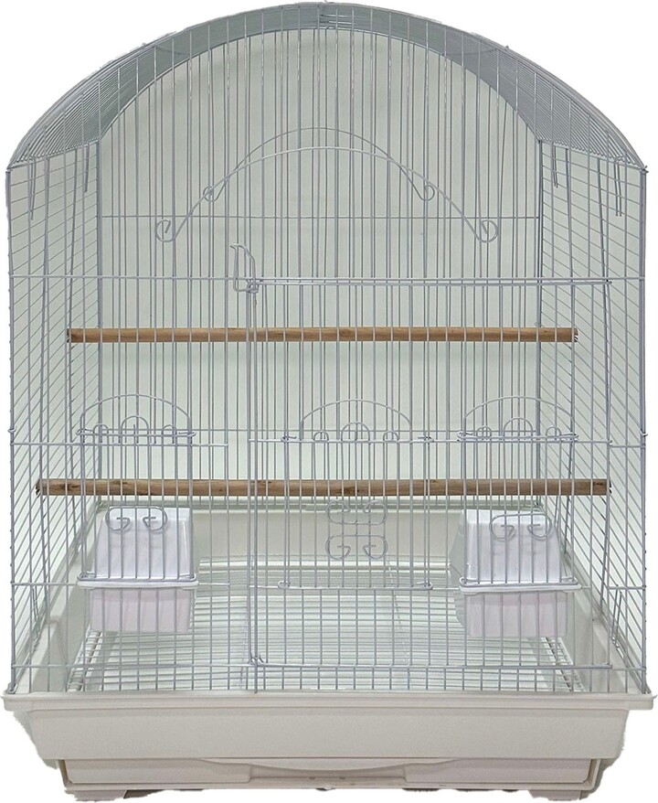 YML Round Top Bird Cage, Large, White