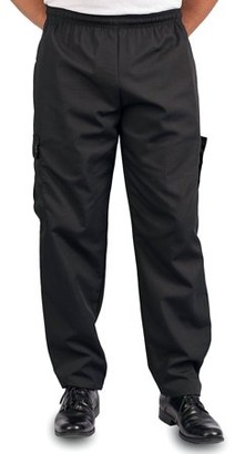 KNG Men's Black Cargo Style Chef Pant