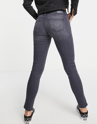 Pepe Jeans pixi high waisted skinny jeans in grey