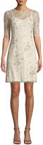Thumbnail for your product : Aidan Mattox Beaded Lace Short Cocktail Dress