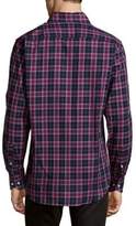 Thumbnail for your product : Tailorbyrd Plaid Cotton Button-Down Shirt