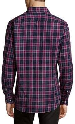 Tailorbyrd Plaid Cotton Button-Down Shirt